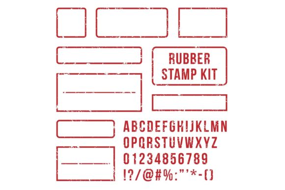 Download Rubber Red Letter Stamps - Premium Resources