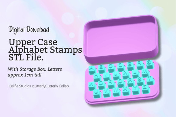 Download Alphabet Letter Stamps- Upper Case - Digital File - Alphabet Collection