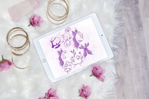 Download 15 Boho Line Art Stamps Procreate V 35 - Boho Collection