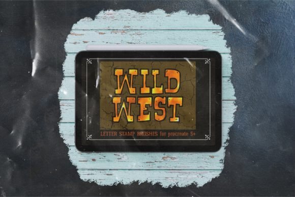 Download Wild West Letter Stamps for Procreate - Premium Resources