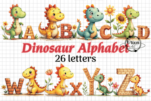 Download Dinosaur Alphabet 26 Letters PNG Clipart - Alphabet Collection