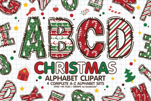 Download Christmas Alphabet Letters Sublimation - Alphabet Collection