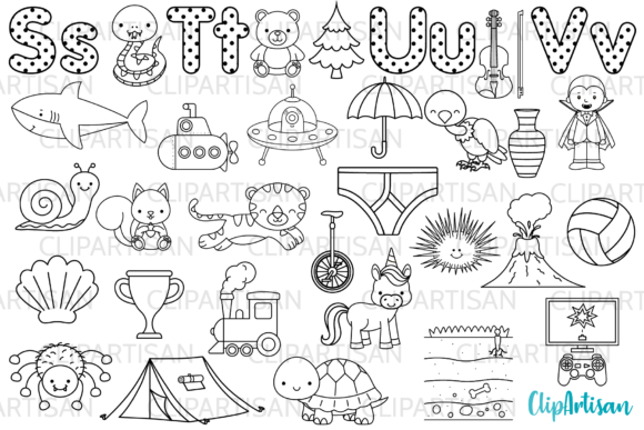 Download Alphabet Digital Stamps, ABC Clipart - Alphabet Collection