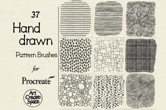 Download Hand Drawn Patterns Procreate Brushes - Hand drawn Collection