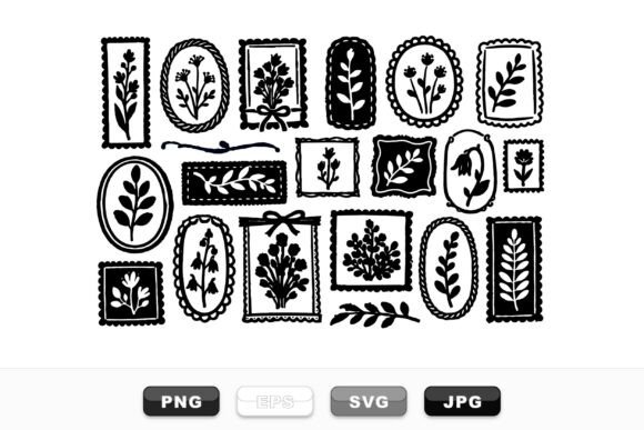 Download Rustic Botanical Frame Clipart Set - Premium Resources